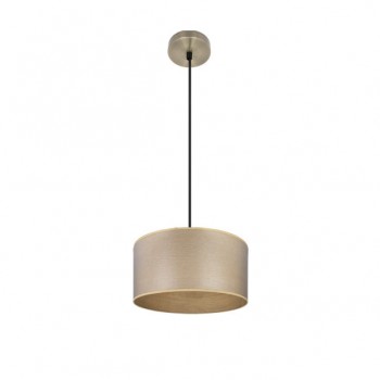 Distribuidor - Lâmpadas Diversas | Colgantes Moderno | COLGANTE TANIA 1XE27 CUERO/MADERA CLARA REGX30X30 CM Ref: 188393085